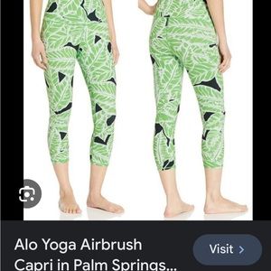 Alo Yoga high waist Airbrush Capri in Palm Springs print size small